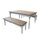 Conjunto Mesa Gourmet 140x80 com Bancos - Pés Torneados - Tommy Design