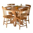 Conjunto Mesa Jantar Redonda 1,20m 4 Cadeiras Country