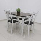 Conjunto Mesa Lisboa 120cm com 4 Cadeiras Berlim - Quality Aço