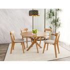 Conjunto Mesa Lisboa com 4 Cadeiras Rafa Espresso Móveis