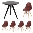 Conjunto Mesa Milão Red 80 cm e 4 Cadeiras Eiffel Mozzoni Import