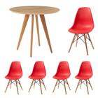 Conjunto Mesa Paris Tampo Redondo 88cm Unierre com 4 Cadeiras Eiffel Mozzoni Import