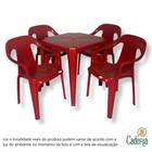 Conjunto de Mesa com Poltrona Spazio cor Preta - Rei do Plástico