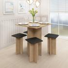 Conjunto Mesa Quadrada 67,6cm com 4 Bancos ME10 Fellicci