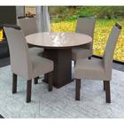 Conjunto Mesa de Jantar Redonda 1,35m – 4450 com 4 Cadeiras – LUIZA