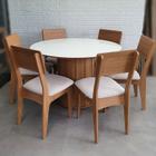 Conjunto Mesa Redonda Com 6 Cadeiras