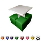 Conjunto Mesa Sala Jantar C/ 4 Cadeiras Puffs P/ Sacada - Mercadão dos Puffs