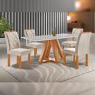 Conjunto Mesa Tampo Smart Plus Kyra 120cmx90cm 4 Cadeiras Arthus