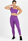 Conjunto Metamorfose Cropped Alcinha Detalhe Nas Costas+ Calça Legging - Roxo