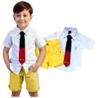 Conjunto Mickey Mouse Linha Premium Bebe Infantil Branco - Amarelo Envio Já