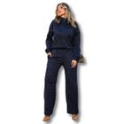 Conjunto Moda Feminina de Frio Lanzinha Calça Blusa Gola Alta