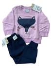 Conjunto Moletom Bebê Menina Inverno Flanelado Quentinho Meses Malwee Kids