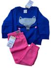 Conjunto Moletom Bebê Menina Inverno Flanelado Quentinho Meses Malwee Kids