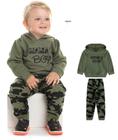 Conjunto Moletom Bebê Menino - Agasalho Bebê Masculino - Roupa de Frio Bebê Infantil - Algodão