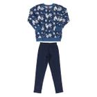 Conjunto Moletom Bee Loop Calça Molecotton Corações Feminino