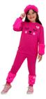 Conjunto moletom boina infantil menina