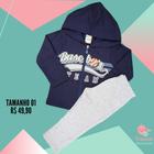Conjunto Moletom c/ Capuz Infantil Brandili menino