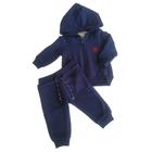 Conjunto Moletom com Capuz Bebe Infantil Jaqueta + Calça Jogger com Cordão Frontal e Elastico