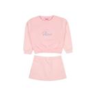 Conjunto Moletom Cropped E Shorts Saia para Meninas