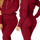 Conjunto  Moletom  Feminino Agasalho Blusa de frio Calça inverno 