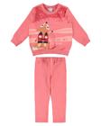 Conjunto Moletom Flanelado Inverno Infantil Menina Raposa Raposinha Malwee