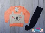 Conjunto Moletom Flanelado Menina Infantil Inverno tamanho 1 2 3