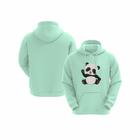 Conjunto moletom infantil blusa de frio e calça verde tifany panda