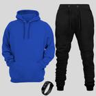 Conjunto Moletom Infantil Canguru Com Calça Infanto Juvenil E Relógio Led