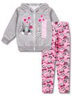 Conjunto Moletom Infantil Feminino Roupa Menina Inverno 2 Peças - 1 Jaqueta e 1 Calça