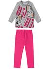 Conjunto Moletom Infantil Menina Blusão e Calça Legging Flanelados - Malwee Kids