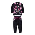 Conjunto Moletom Infantil Menina Florido Preto - Candy Clas