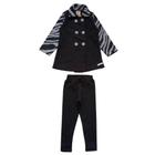 Conjunto Moletom Infantil Menina Preto - Candy Clas