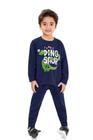 Conjunto Moletom Infantil Menino Dinosaur Marinho - Fakini Forfun