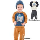 Conjunto Moletom Infantil Tam 2 Azul Marinho Rolú Modas