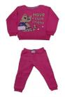 Conjunto Moletom Menina Blusão E Calça Gatinha Com Mochila