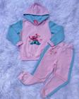 Conjunto moletom Stitch infantil menina inverno Tam. 2 a 9 anos