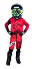 Conjunto Motocross Amx Infantil Preto Vermelho