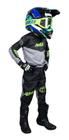 Conjunto Motocross Infantil Cross Cinza Neon Amx