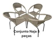 Conjunto Naja 5 peças fibra jardim área sala terraço