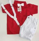 Conjunto Natal Super Luxo Vermelho E Branco