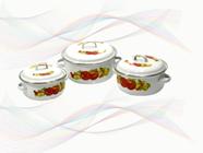 Conjunto Panela Esmaltada 3PC Milla Importada Indução Bahia