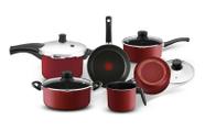 Conjunto Panela Rochedo Smart 6 Pçs Com Panela Pressão Vermelho