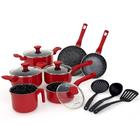 Conjunto Panelas Indução Cerâmico Pratic Cook Red 10 Pç Mimo