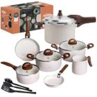 Conjunto Panelas Panela pressão Ceramica Vanilla Brinox 10pç