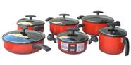 Conjunto Panelas Steel 7 Peças Alta Qualidade