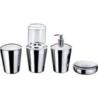 Conjunto para Banheiro 4 peças inox Hara Linha Spa