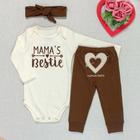 Conjunto para Bebê Mama's Bestie com Bordado até 12 Meses