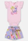 Conjunto para Bebê Menina com Body e Short Up Baby