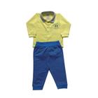 Conjunto para bebê menino malha Polo Club manga longa