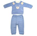 Conjunto Para Bebê Pelúcia Bordado Urso P-G